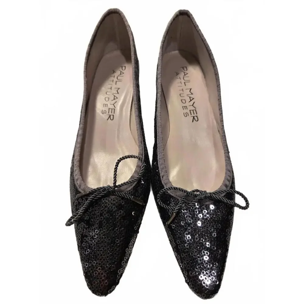 Paul‎ Mayer Attitudes Sequin Kitten Heel NIB (New)